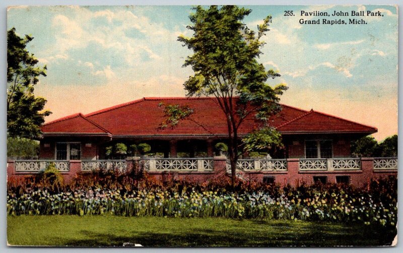 Grand Rapids Michigan 1919 Postcard Pavilion John Ball Park