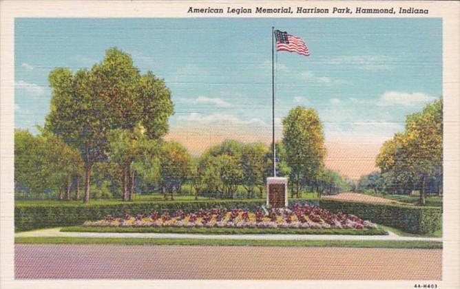 Indiana Hammond American Legion Memorial Harrison Park Curteich