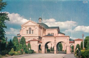 Postcard USA washington D C franciscan monastery church quincy street