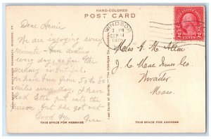 1926 Ascutney Mountain Kennedy Golf Links Windsor Vermont Hand-Colored Postcard