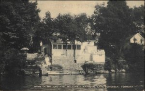 LAKE BOMOSEEN VT Kranzer Lake Front Home Old Postcard