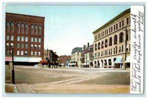 1905 View Of Central Square Dover New Hampshire NH Posted Antique Postcard 