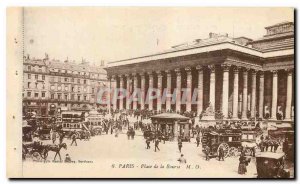 Old Postcard Paris Place de la Bourse