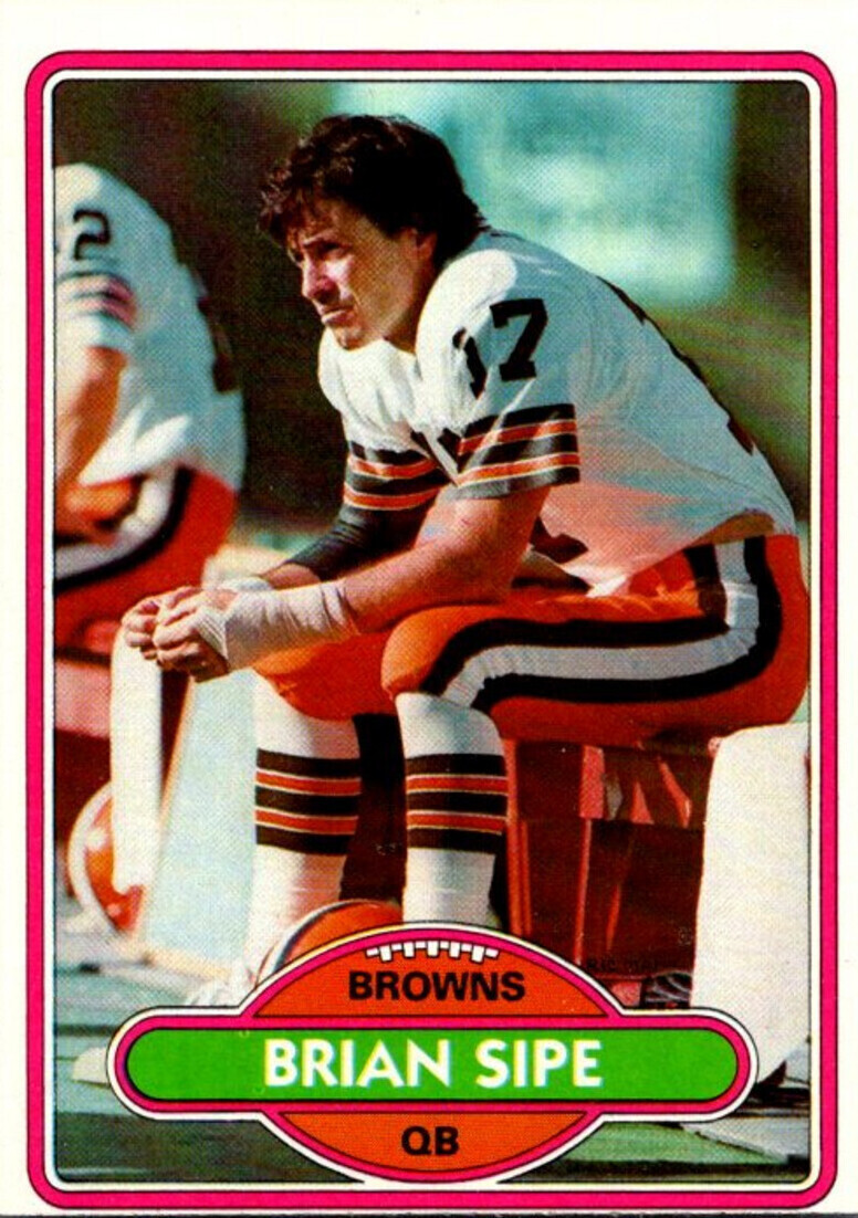 1980 Topps Football Card Brian Sipe QB Cleveland Browns sun0412