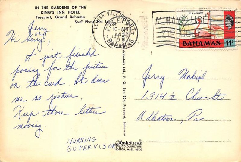 In the Gardens of the King's Inn Hotel Freeport, Grand Bahama 1971 