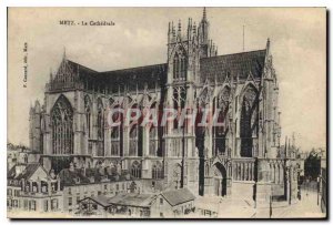 Old Postcard Metz Cathedral