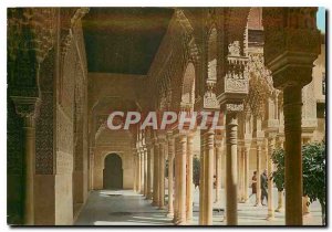 Postcard Modern Granada Alhambra Lodge and columns los Leones Court