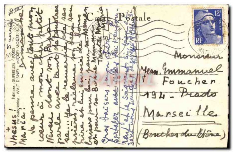 Old Postcard Fantasy Illustrator Walt Disney Elephant