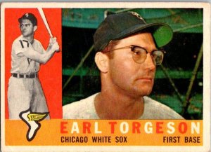 1960 Topps Baseball Card Earl Torgeson Chicago White Sox sk1816