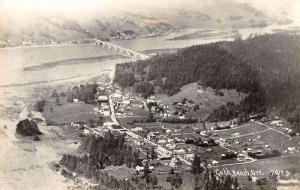 Gold Beach Oregon panoramic birds eye view of area real photo pc Z12396