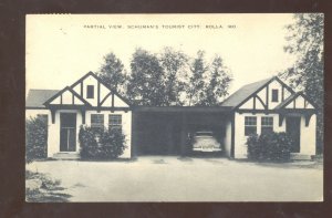 ROLLA MISSOURI ROUTE 66 SCHUMAN'S TOURIST CITY MOTEL B&W ADVERTISING POSTCARD