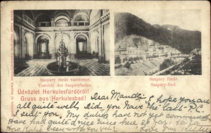 Szapary Furdo Szapary-Bad Hungar c1905 Used Postcard