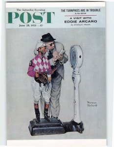 M-173228 Weighing In By Norman Rockwell The Saturday Evening