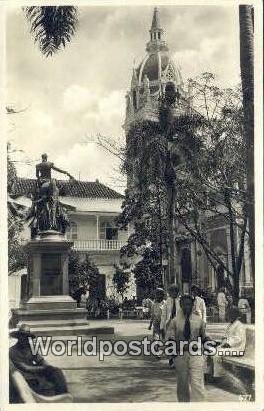 Real Photo Cathedral & Simon Bolivar Monument Columbia Unused 