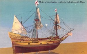 Model of the Mayflower in Plymouth, Massachusetts Pilgrim Hall.