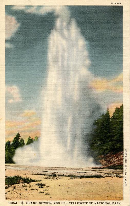 WY - Yellowstone National Park. Grand Geyser, Upper Basin    (Haynes)