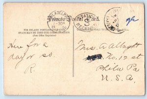 Quebec City Quebec Canada Postcard Chateau Frontenac from Lower Town 1906