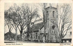 BRANDON, Vermont VT    EPISCOPAL CHURCH  Rutland County  ca1910's Postcard