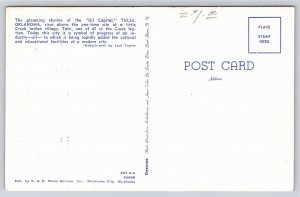 Tulsa Oklahoma~Air View Skyline Covered By Trees~Vintage Postcard