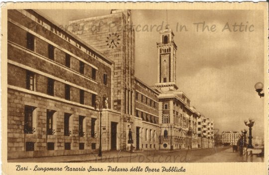 Bari Seacrest National Park Sauro palace of public works Italy Vintage Italian