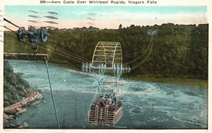 Vintage Postcard 1923 Aero Cable Over Whirlpool Rapids Niagara Falls New York