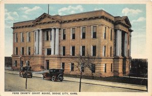 Dodge City Kansas 1920s Postcard Ford County Court House