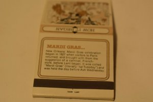 How It Began: Mardi Gras 30 Strike Matchbook