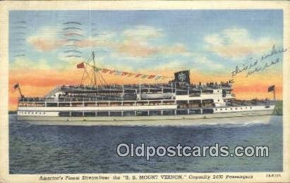 Americas Finest Streamliner The SS Mount Vernon, Washington, DC USA Steam Shi...