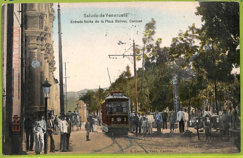 af2947 - VENEZUELA - VINTAGE POSTCARD - Caracas - Plaza Bolivar - 1910