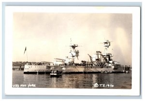 Vintage Battleship U.S.S New York #2 Postcard F146E