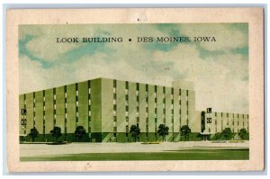 Des Moines Iowa IA Postcard Look Building Five-Story Houses 1920 Vintage Antique