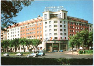 VINTAGE CONTINENTAL SIZE POSTCARD HOTEL CASTELLANA INTER CONTINENTAL MADRID ESP