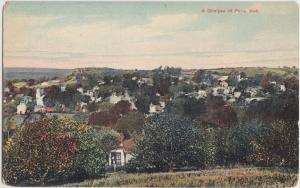 Nebraska Ne Postcard c1910 PERU Birdseye View of HOMES