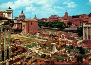 Italy Roma Rome Panorama Of Roman Forum