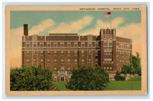 c1940s Methodist Hospital Sioux City Iowa IA Unposted Vintage Postcard