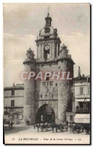 Old Postcard Rochelle Tower of the Big Clock