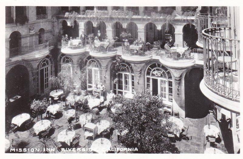 California Riverside Mission Inn Courtyard Real Photo