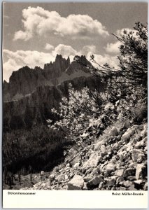 Dolomitensommer Heinz Muller-Brunke Croda Da Lago (Dolomiten) Real RPPC Postcard