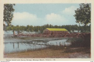 WASAGA BEACH, Ontario, Canada, 1930s; Nancy Island and Swing Bridge