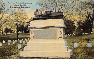 Andrews raters monument, national Cemetery Chattanooga, Tennessee, USA Civil ...