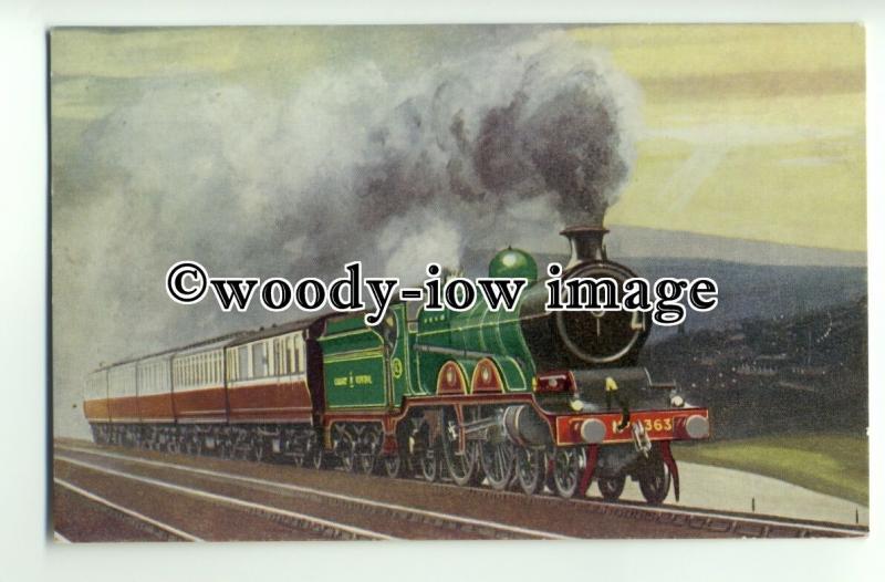 ry1225 - GCR Railway Engine no 363 near Hadfield - art postcard