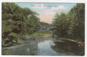 Mirror Lake Springfield Massachusetts 1905c postcard