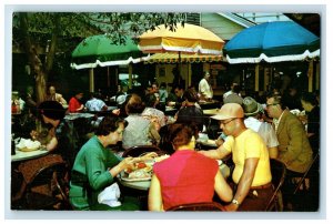 c1960's Outdoor Dining Original Farmers Market Hollywood LA California Postcard 