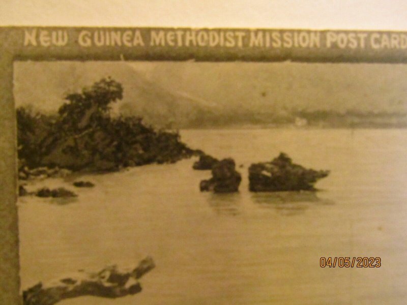 New Guinea Methodist Mission Postcard- houseboat 