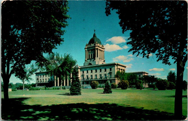 Winnipeg Manitoba Canada Legislative Building Postcard used 1959