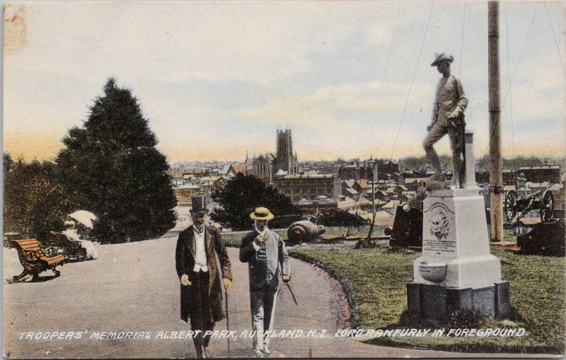 Lord Ranfurley & Troopers Memorial Albert Park Auckland New Zealand Postcard E69