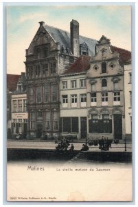 Mechelen Belgium Postcard The Old Salmon House c1905 Unposted Antique