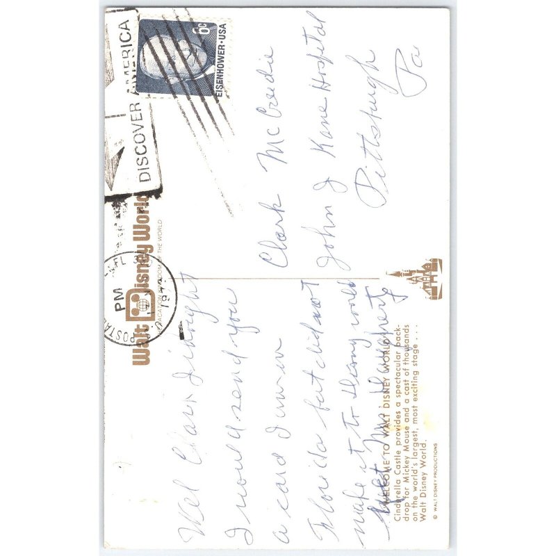 Postcard Walt Disney World Cinderella Castle Orlando Florida