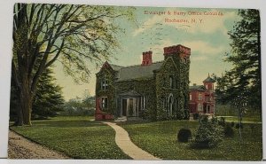 Rochester NY Elwanger & Barry Office Grounds 1910 to Brockport Postcard G8