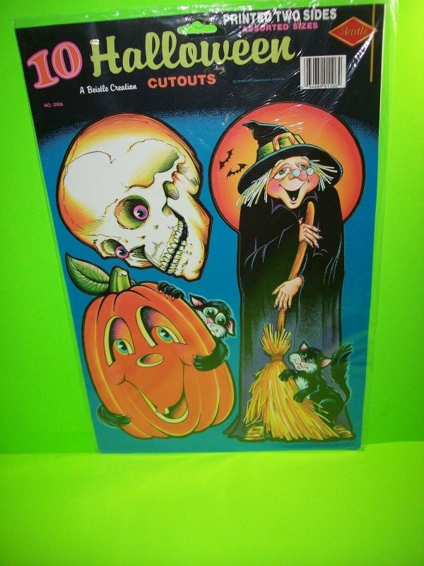 Halloween Beistle Decorations Vintage SEALED 1981 Witch Owl Skull 10 Different